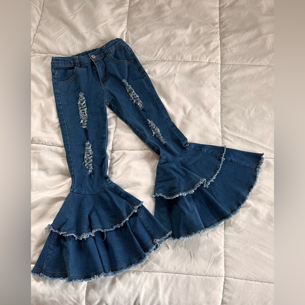 Girls Boutique Distressed Flair Jeans